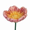 Fleur en céramique sur tige à planter - Eglantine rose