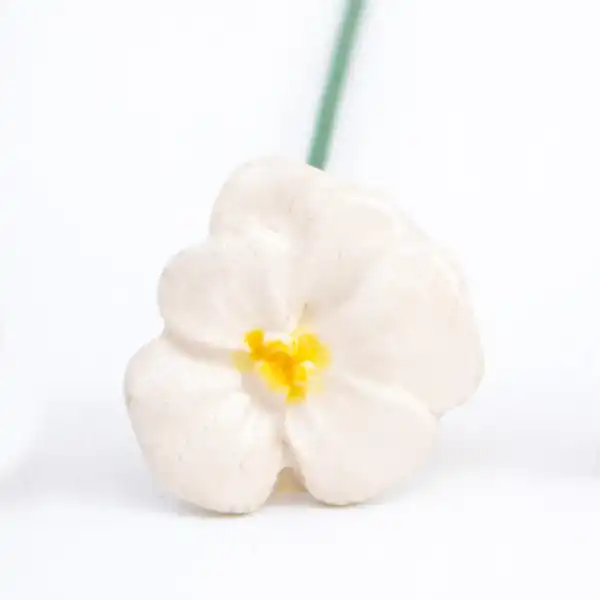 fleur pensee ceramique blanc