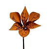 Tuteur fleur Iris en fer brut 20cm