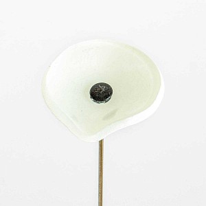 Lien vers un produit variante ou accessoire : Fleur en verre artisanale Adèle - Blanc uni