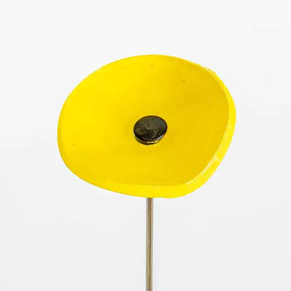 fleur verre adele jaune