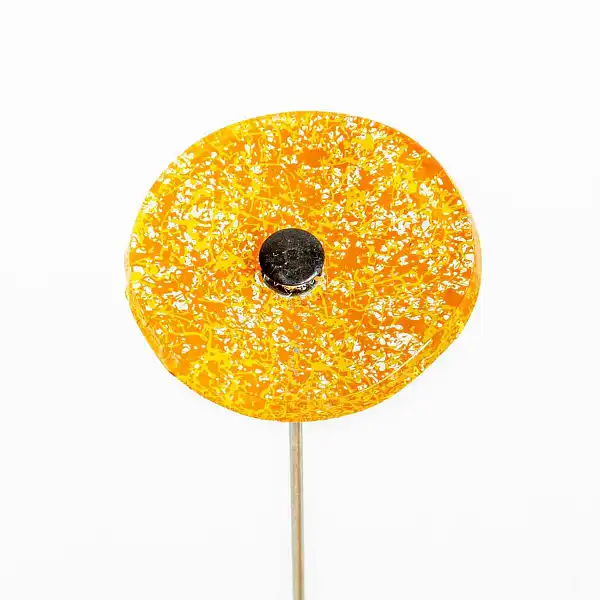 fleur verre adele orange mouchete