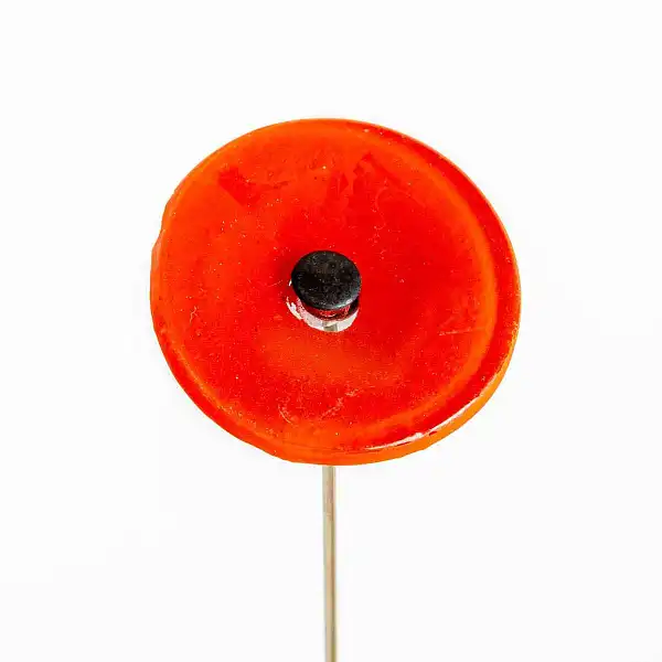 fleur verre adele rouge