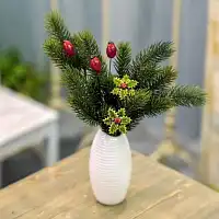 Fleur de noël en céramique sur tige à planter - Déco jardin