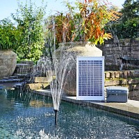 Pompe fontaine jets d'eau solaire pour bassin - SolarMax 600 accu avec batterie