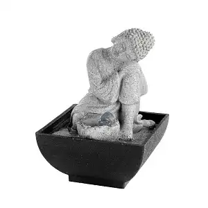 Fontaine Bouddha H. 18cm - Tête penchée