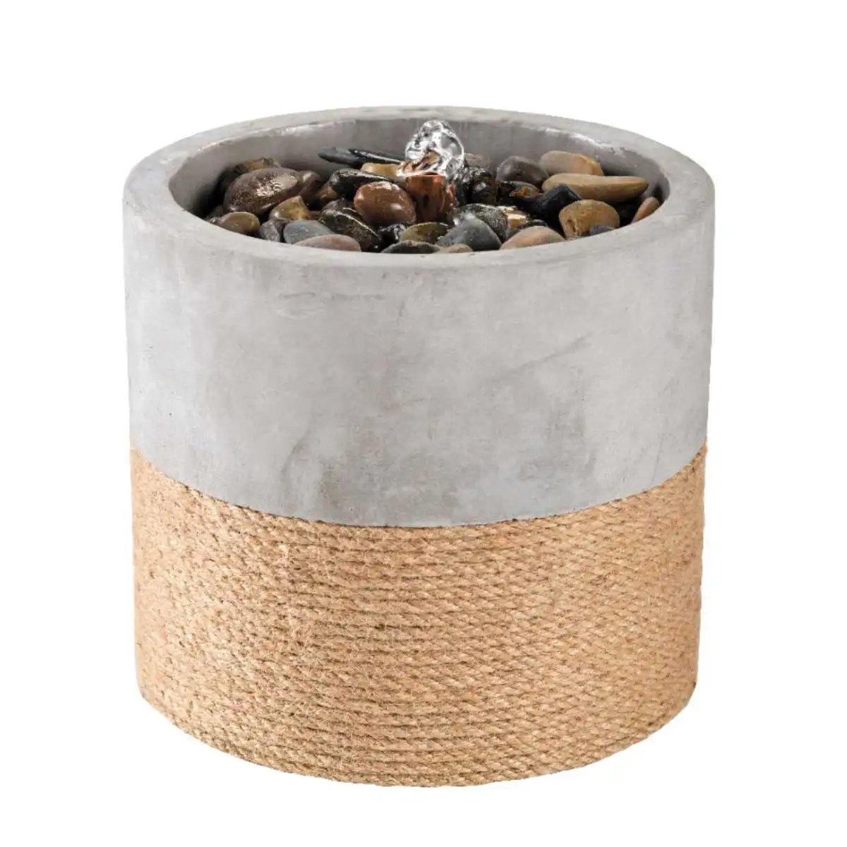 Fontaine décorative intérieur en béton - H. 18cm  Fontaine décorative intérieur en béton - H. 18cm