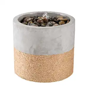 Fontaine décorative intérieur en béton - H. 18cm