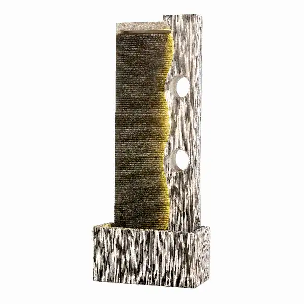 fontaine mur pierre led