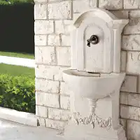 Fontaine murale extérieure avec robinet H. 150cm
