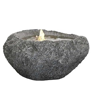 Fontaine lumineuse rocher effet granit 67cm