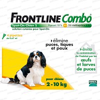 Frontline Combo pour chien de 2 à 10kg - 4 pipettes