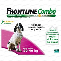 Frontline Combo pour chien de 20 à 40kg - 4 pipettes