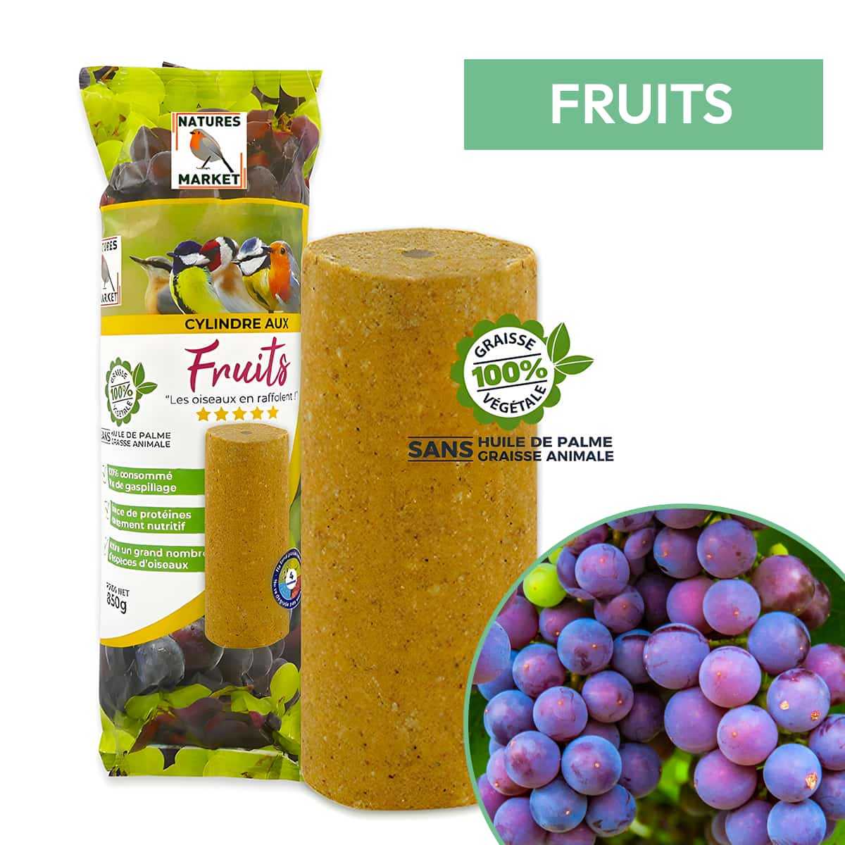 fruits cylindre graisse oiseaux