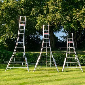 Echelle sécurisée tripode, 3 pieds ajustables