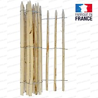 Ganivelle 1.2m haut x 5m - en châtaignier espacement 7 à 8cm