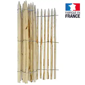 Ganivelle 1.2m haut x 5m - en châtaignier espacement 5cm