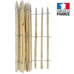 Ganivelle 1.0m haut x 5m - en châtaignier espacement 8cm