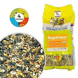 Mélange de graines enrichi en vitamines pour oiseaux