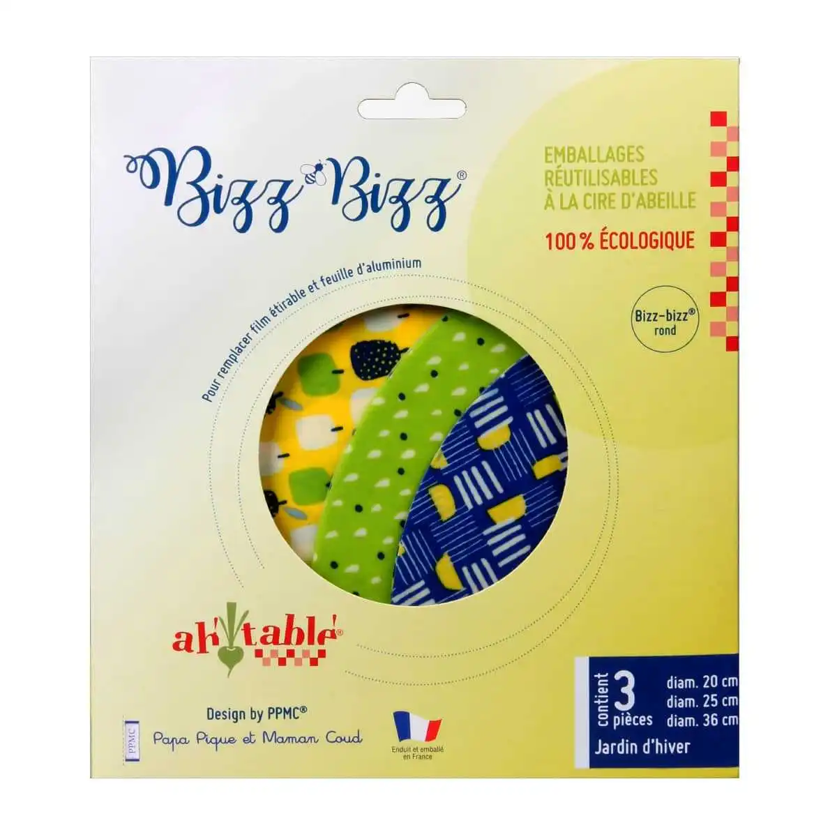 Bee wrap ronds - Jardin d'hiver - lot de 3  Bee wrap ronds - Jardin d'hiver - lot de 3