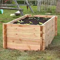 Grand carré potager en bois surélevé  Grand carré potager en bois surélevé