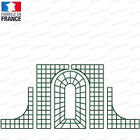 Ensemble treillage décoratif 5 éléments et 20 pattes de fixation
