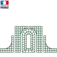 Ensemble treillage décoratif 5 éléments et 20 pattes de fixation