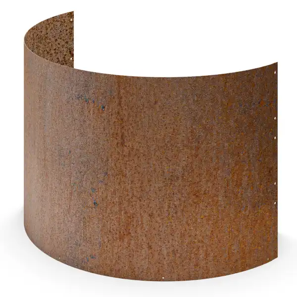 grande bordure demi rond corten