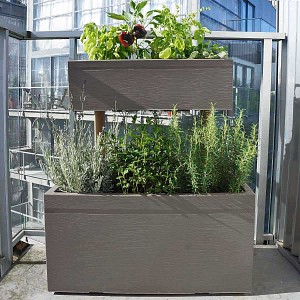 Jardinière haute superposée pour balcon