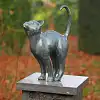 Sculpture chat curieux - Statue animaux de jardin H. 31cm