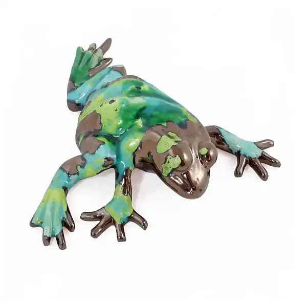 grenouille ceramique vert 2