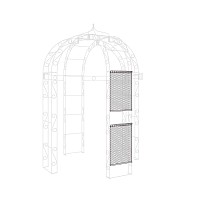 Support plantes grimpantes pour arche - H.66cm - lot de 2 - marron