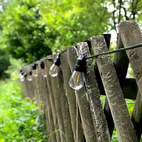 Guirlande lumineuse 10 ampoules - recharge solaire et USB - L. 4.5 m