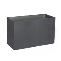Jardinière haute extérieure effet béton 116L - Qualité premium, double paroi L.99,5 x l.39,5 x H.60cm - Anthracite