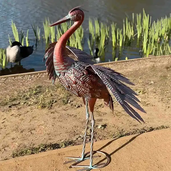 heron metal bird025