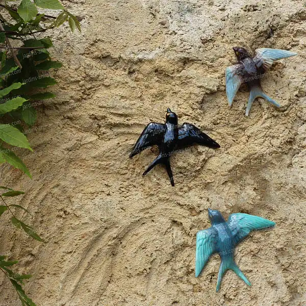 hirondelle murale ceramique