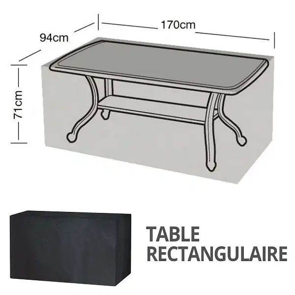 housse protection table rectangulaire