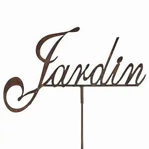 Inscription Jardin - déco de jardin en métal