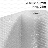 Film à bulle 30mm d'emballage pour isolation serre dim.1.5m x 25m