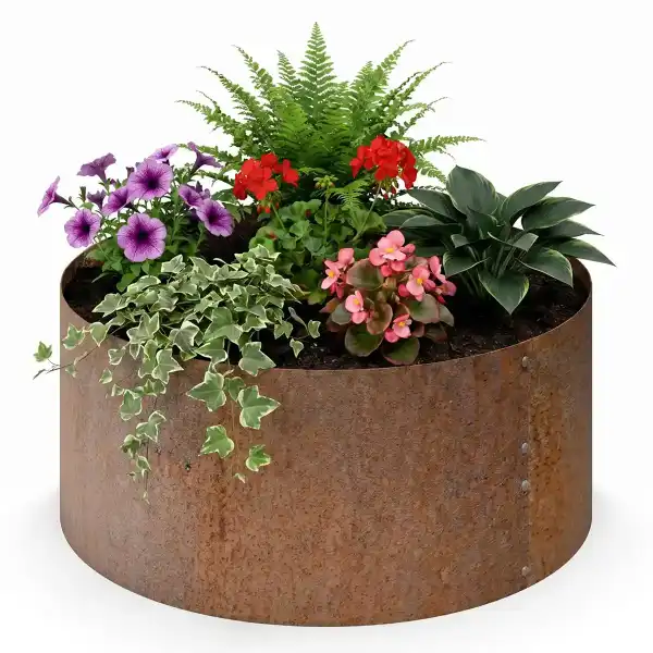 jardiniere ronde acier corten