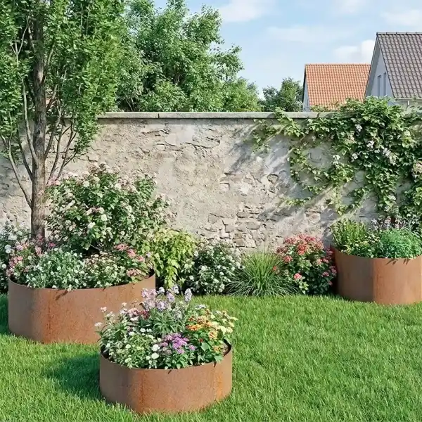 jardiniere ronde bac corten