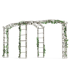 Kiosque tonnelle en fer rallongé 4 pieds 9m2