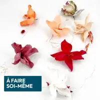 Guirlande lumineuse Rose-Or en papier 2m - Kit DIY loisirs cr&eacute;atifs