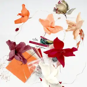 Guirlande lumineuse Rose-Or en papier 2m - Kit DIY loisirs créatifs