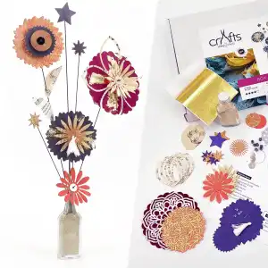 Bouquet de fleurs en papier, Jardin étoilé - Kit DIY loisirs créatifs | Collection Prestige