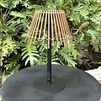 Lampe de table sans fil - solaire et USB - H. 32 cm