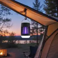 Lampe anti-moustiques et anti-mouches UV portable et rechargeable
