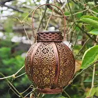 Lanterne solaire orientale ronde D. 15,5cm