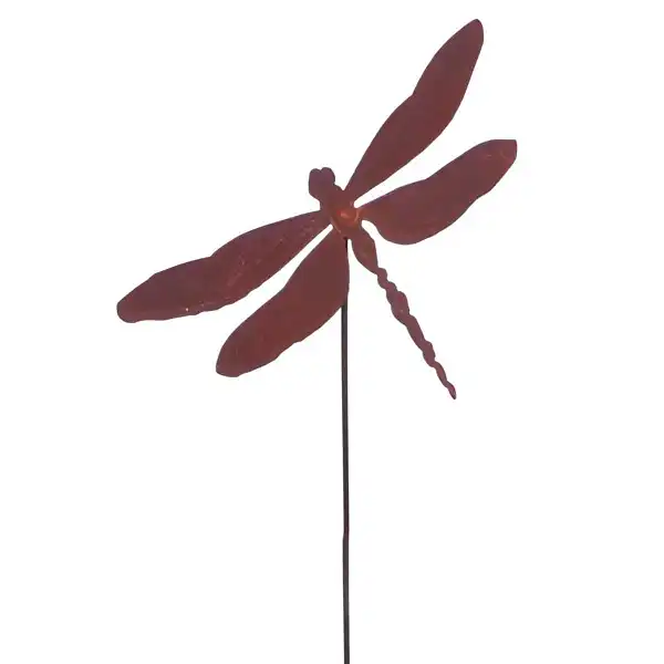 libellule deco jardin metal rouille