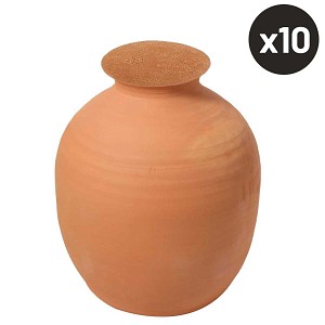 Lien vers un produit variante ou accessoire : Ollas pot en terre cuite à enterrer - 10 litres - lot de 10